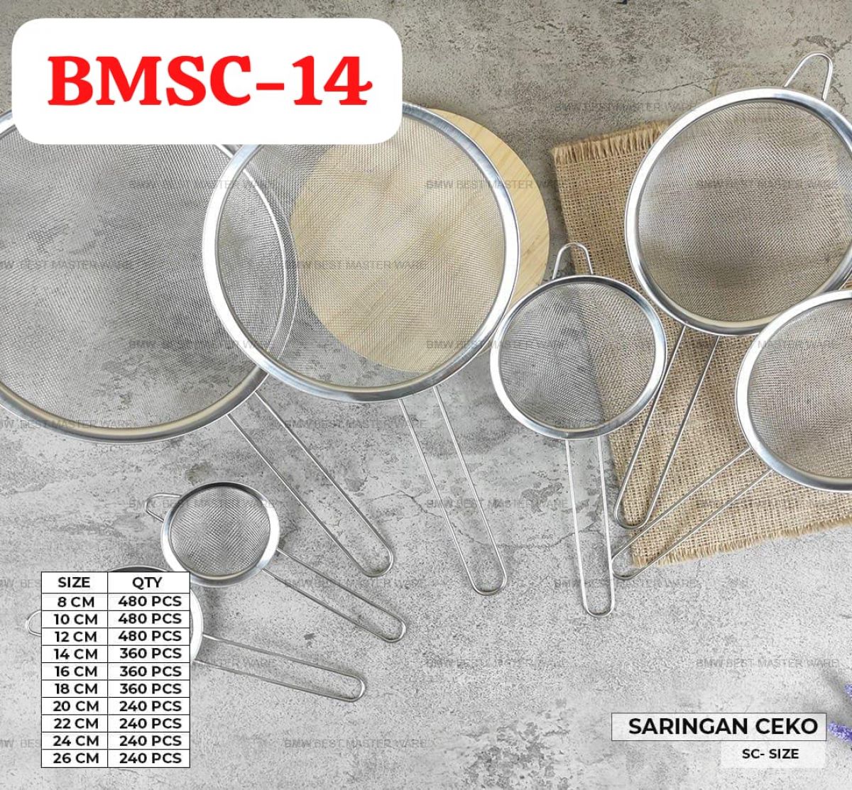 SARINGAN CEKO BMSC-14 SIZE 14 CM ISI 30 LUSIN