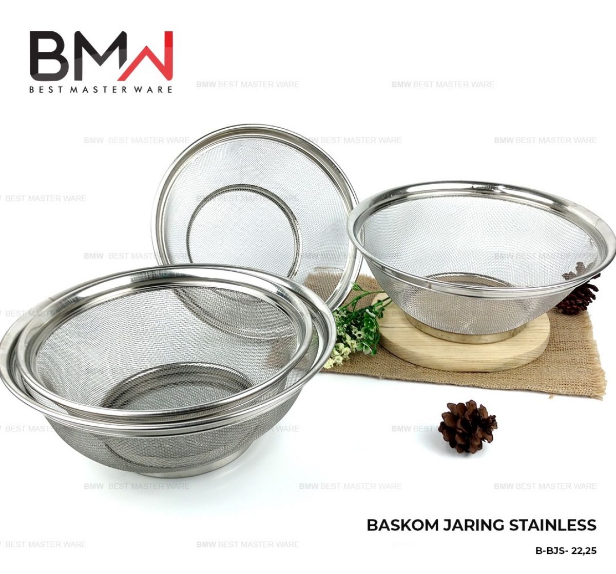 BASKOM JARING STAINLESS B-BJS-25 ISI 100 PCS
