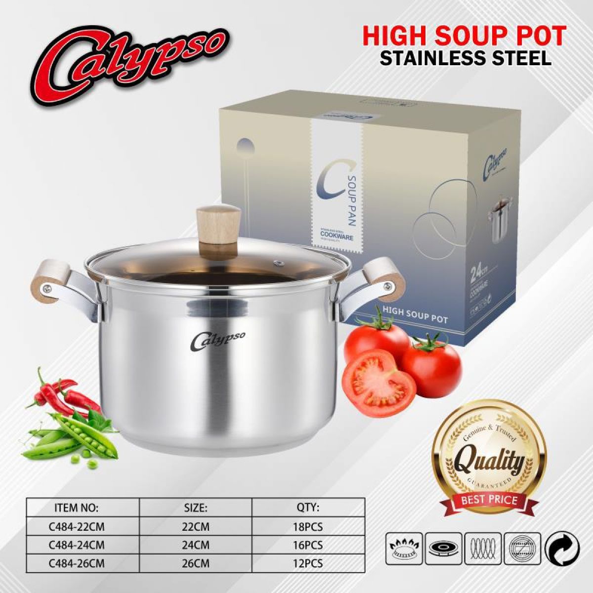 SOUP PAN C484-22 ISI 18 PCS