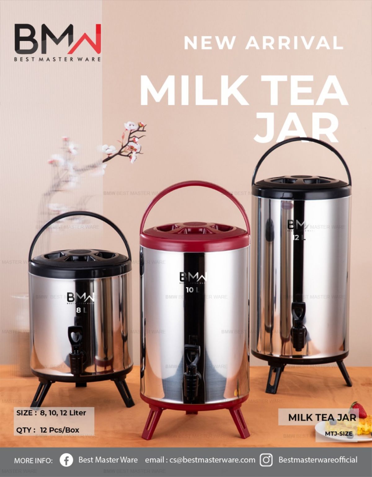 MILK TEA JAR MTJ-12L ISI 12 SET