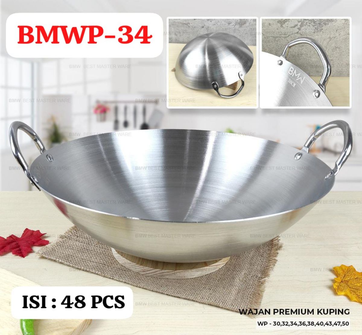 WAJAN PREMIUM KUPING BMWP-34 SIZE 34 CM ISI 48 PCS