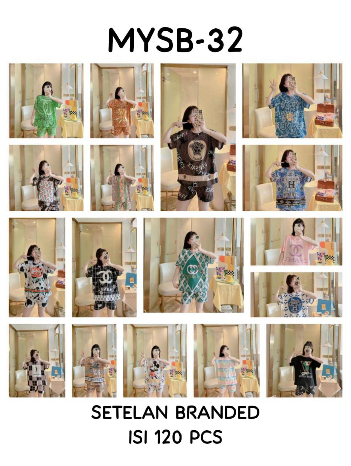BAJU TIDUR SETELAN BRANDED