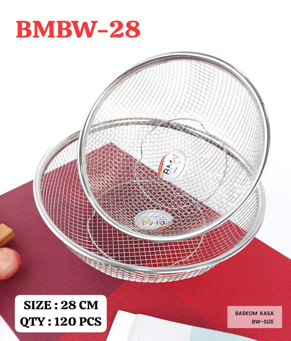 BASKOM KASA BMBW-28 SIZE 28 CM ISI 120 PCS