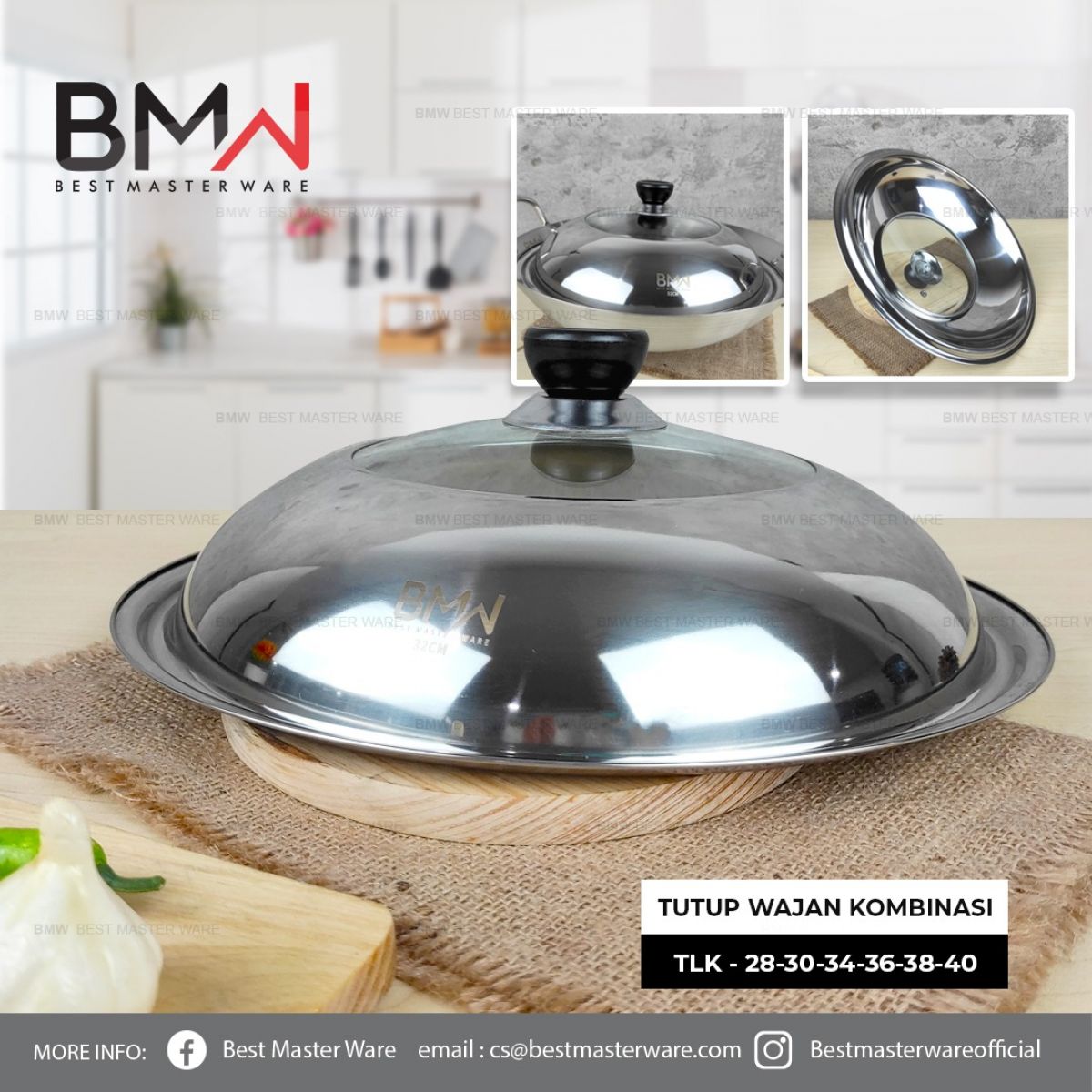 TUTUP WAJAN KOMBINASI TLK-34 ISI 80 PCS