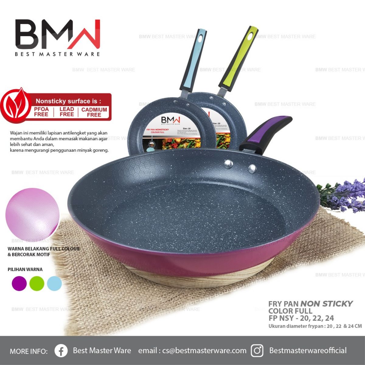 FRY PAN WARNA FPNSY-22 ISI 40 PCS